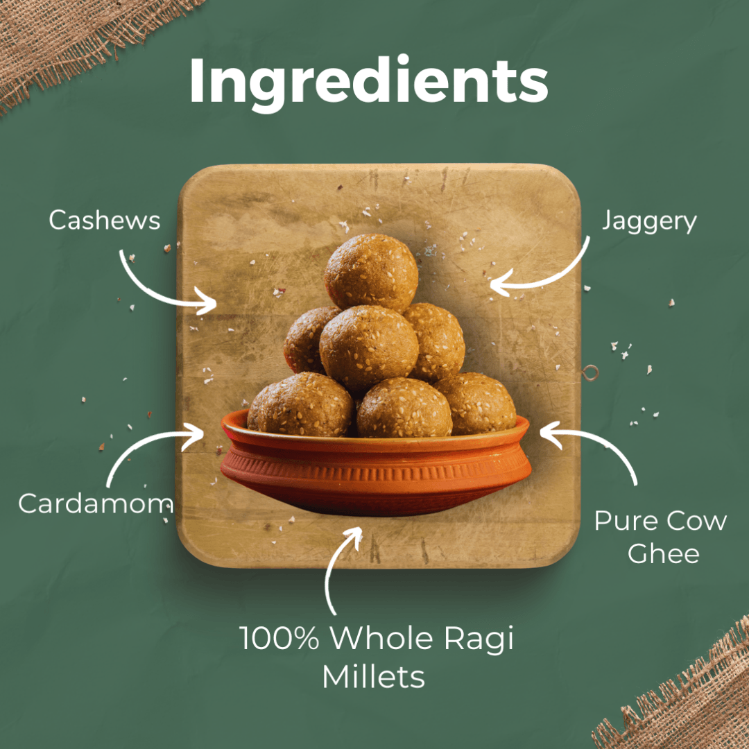 Sprouted Ragi Laddu | Finger Millet Laddu -Homemade Food - Sprouteez Store