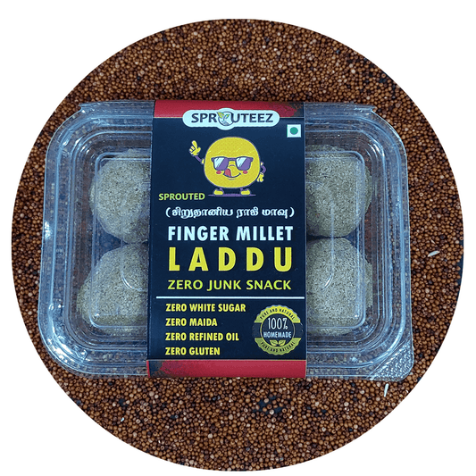 Sprouted Ragi Laddu | Finger Millet Laddu -Homemade Food - Sprouteez Store