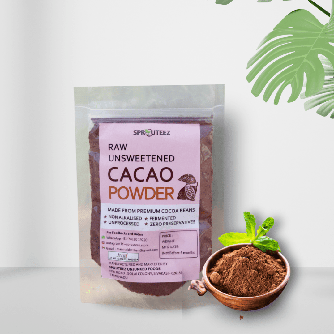 Homemade Chocolate powder/ Raw Cacao Powder - Unsweetened - Sprouteez Store