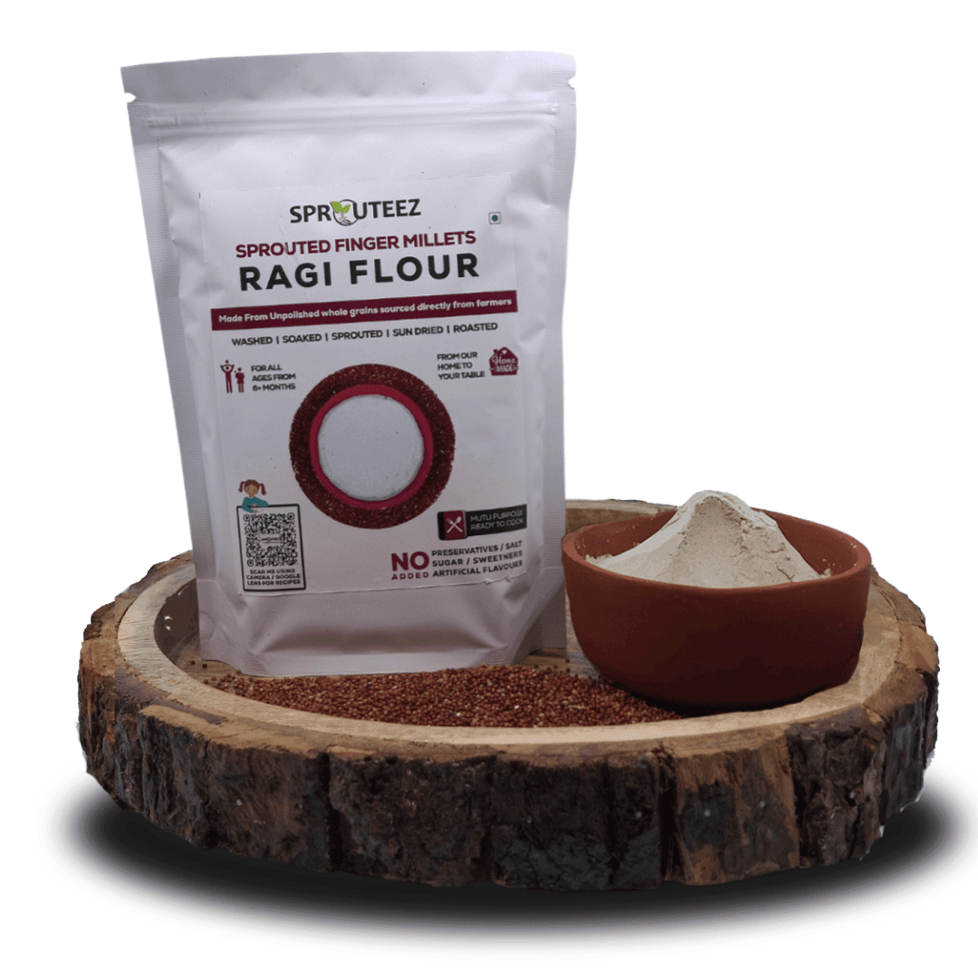 Sprouted Ragi Flour | Finger Millet flour - Sprouteez Store